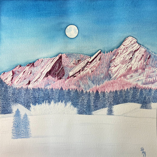 Flatirons with Snow Original