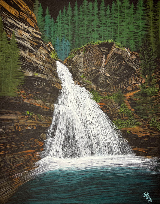 South Mineral Creek Falls Painting Original