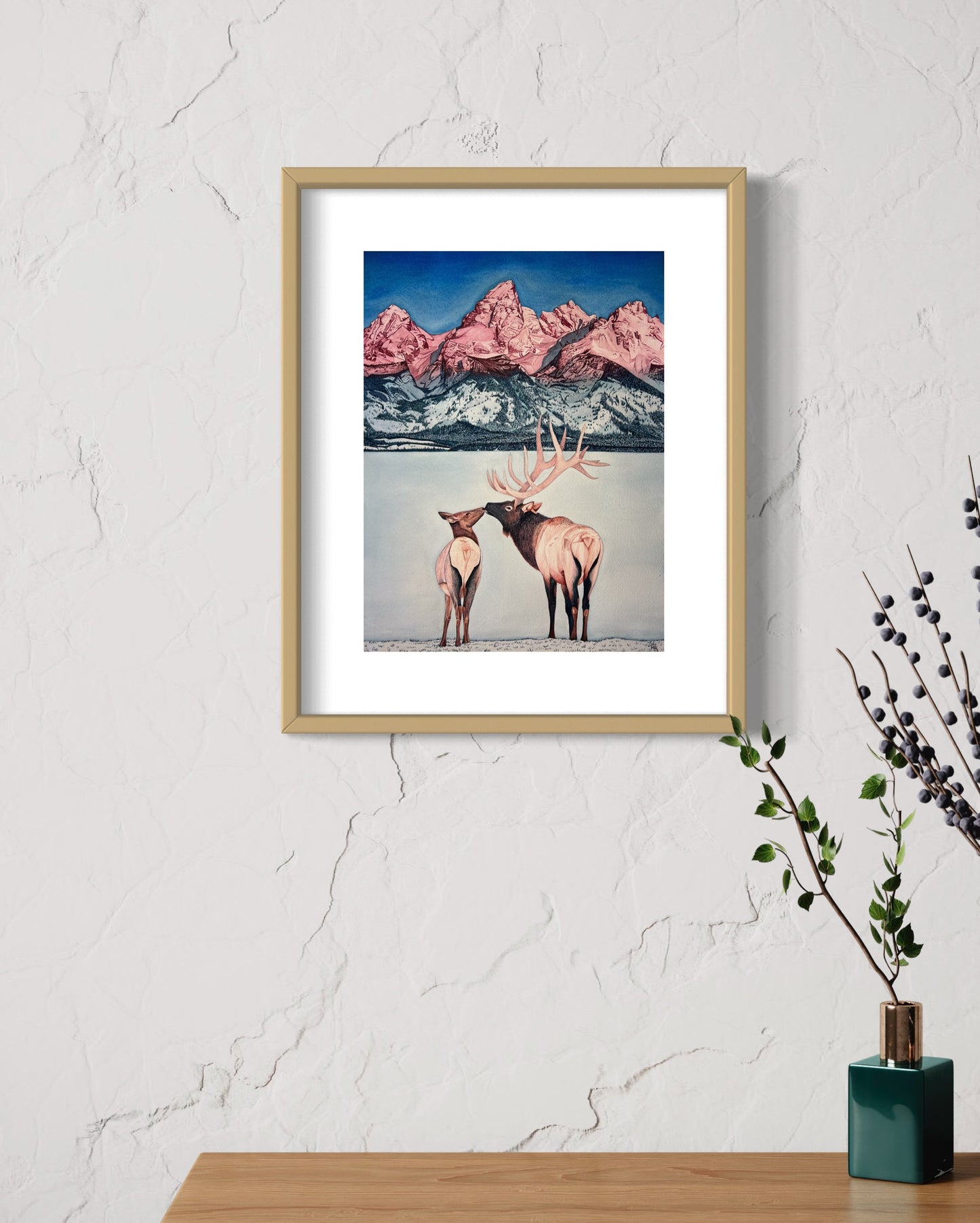 Grand Teton with Elks