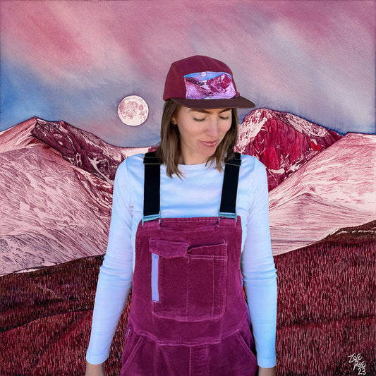 Longs Peak with Snow Fleece Hat