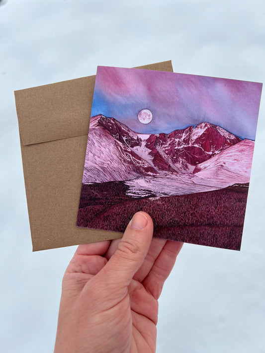 Longs Peak with Snow Greeting Card