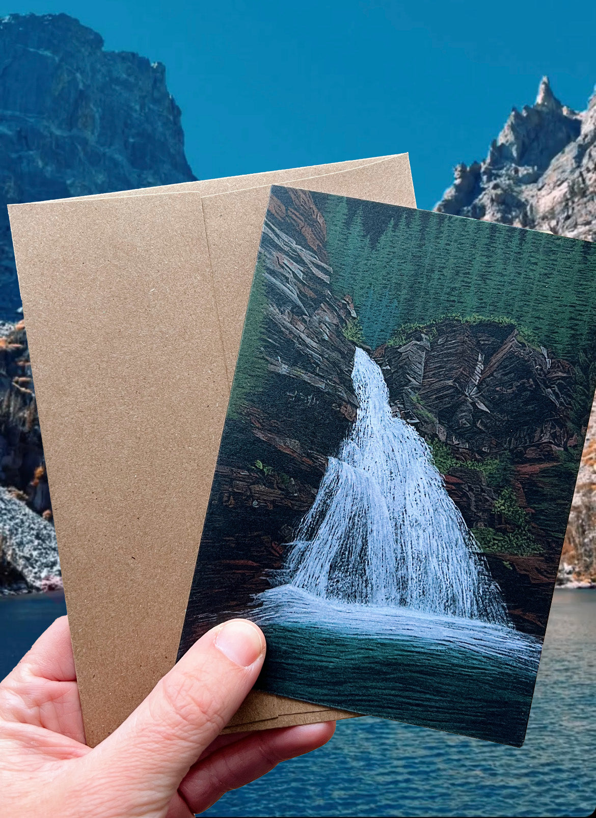 South Mineral Creek Falls Greeting Card