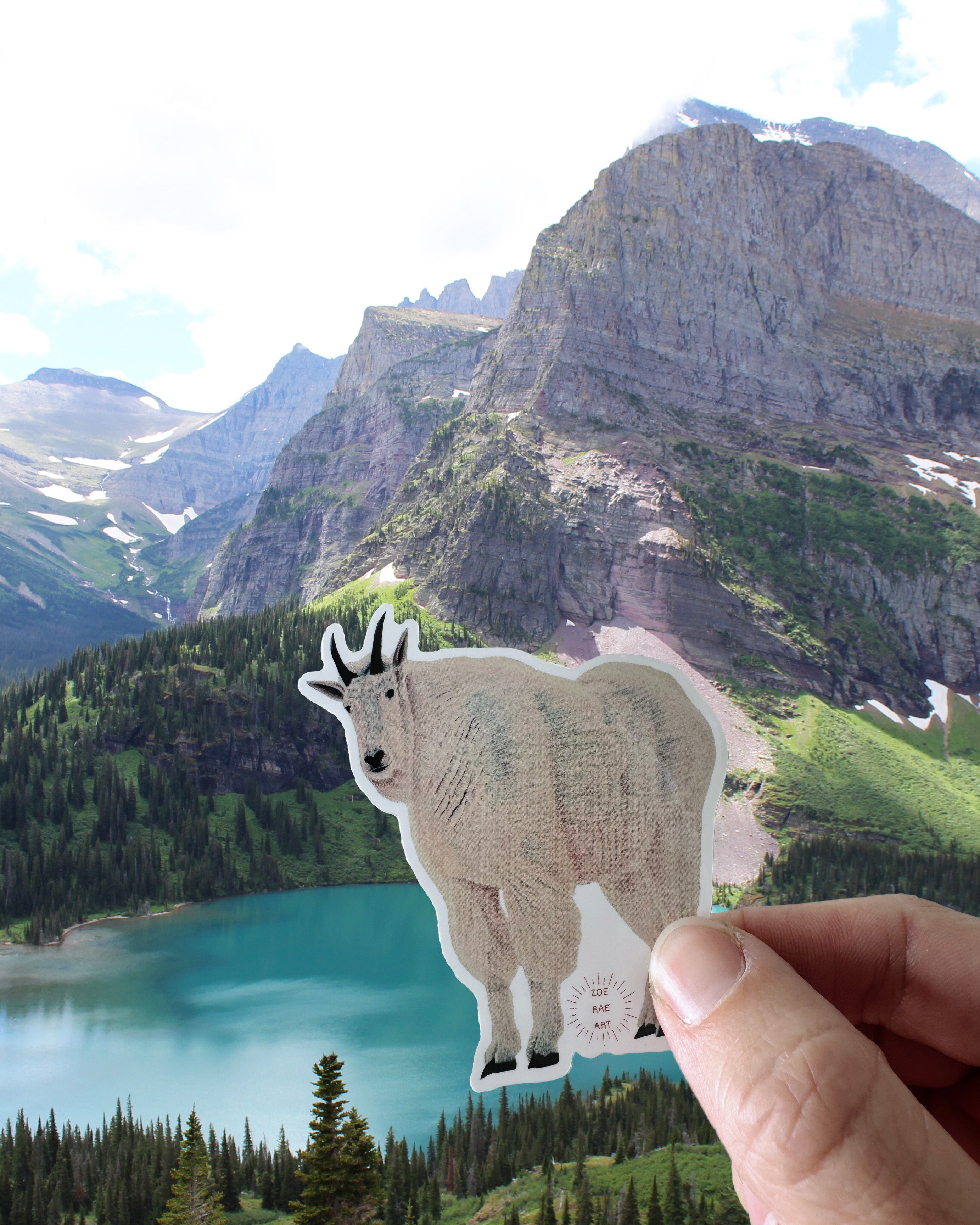 Wantagh Goat Sticker Mountain Goat Sticker – Zoe Rae Art